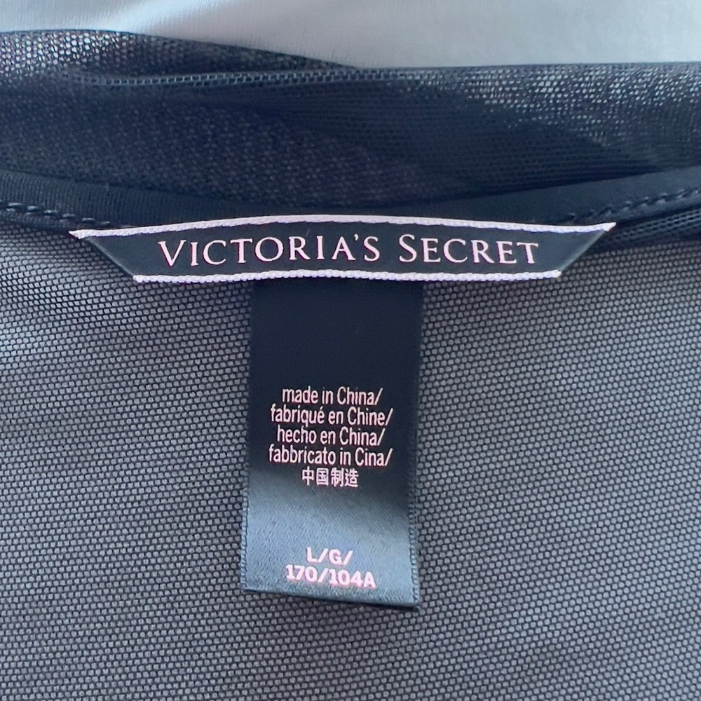 Victoria's Secret Long Sleeve Bodysuit Black Lace Ring - Picture 7 of 8